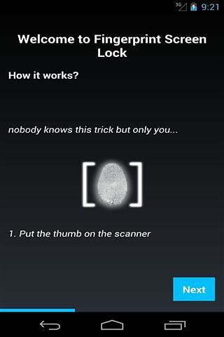 Fingerprint Screen Lock Free