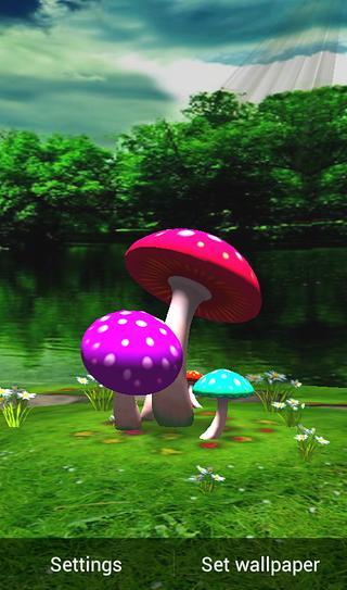 3D蘑菇HD动态壁纸