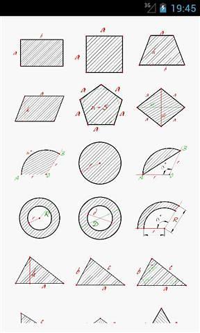 几何图形的面积。