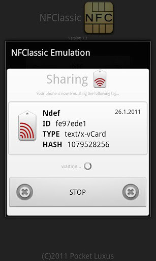NFC Classic Tag Reader Writer