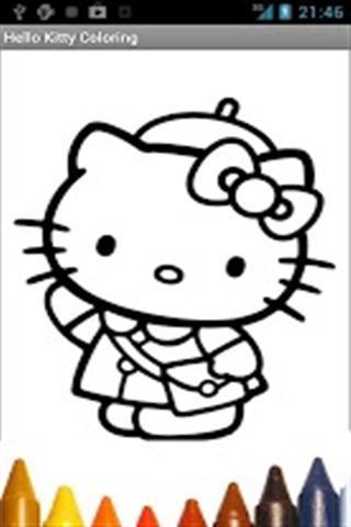 Hello Kitty的着色