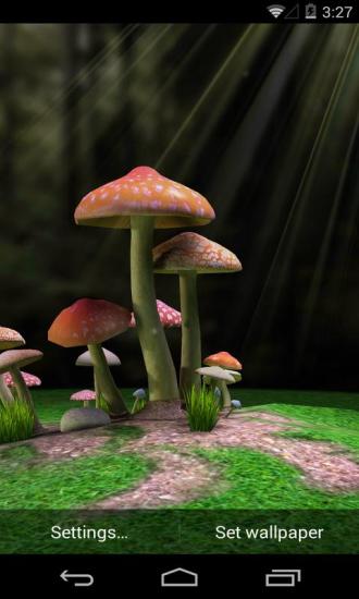 3D蘑菇梦象动态壁纸