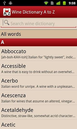 Wine Dictionary A to Z