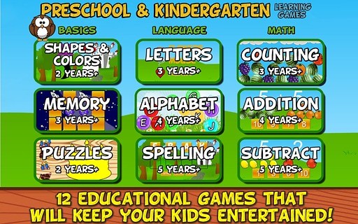 Preschool and Kindergarten Learning Games