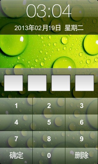 iPhone5雨滴密码锁屏