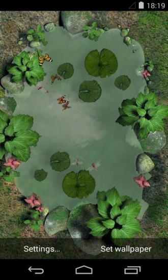 3D池塘小景梦象动态壁纸