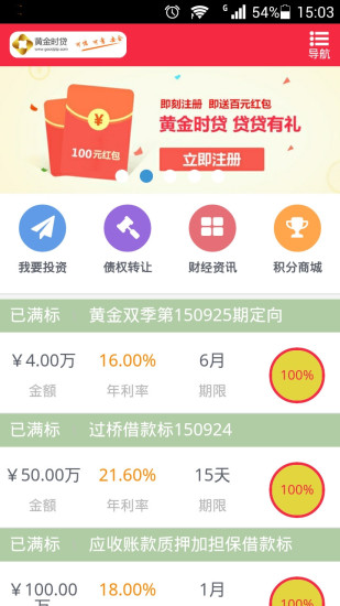 黄金时贷