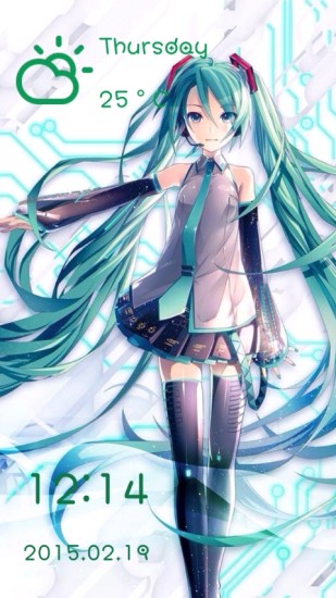 初音未来主题锁屏