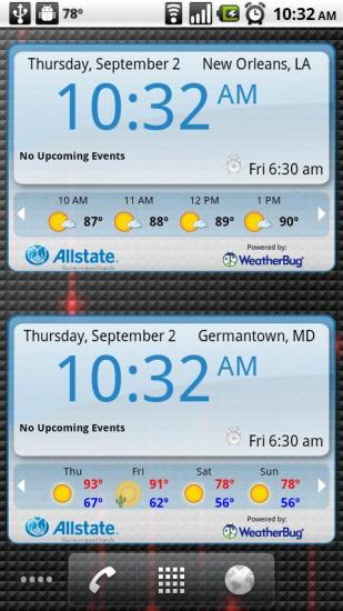 WeatherBug Time and Temp