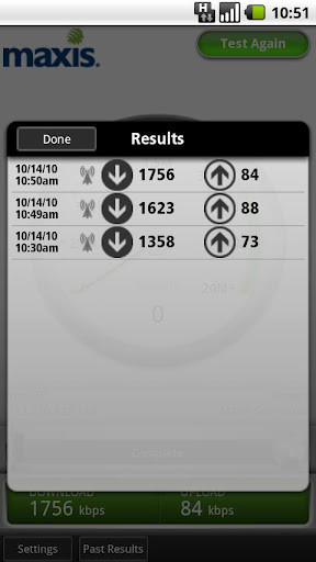 Maxis Mobile Speed Test
