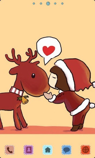 圣诞驯鹿可爱主题