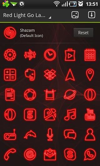 Red Light Go Launcher Ex Theme GOLauncher EX Theme