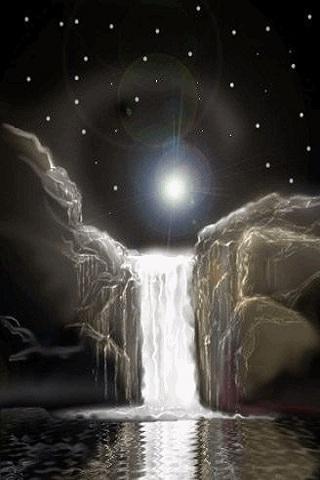 瀑布星空动态壁纸 Mystic Waterfall Live Wallpaper