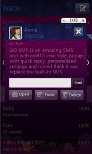 GO短信加强版紫色主题