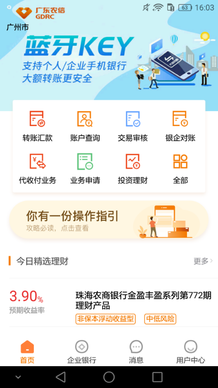 广东农信企业手机银行 截图 3