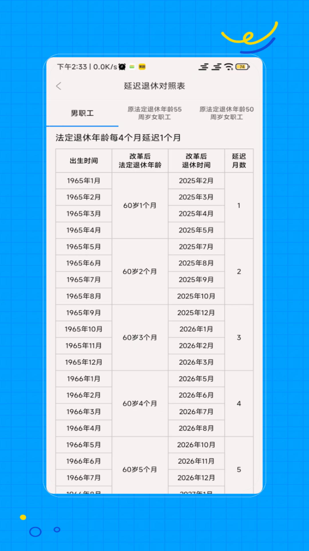 退休计算 截图 4