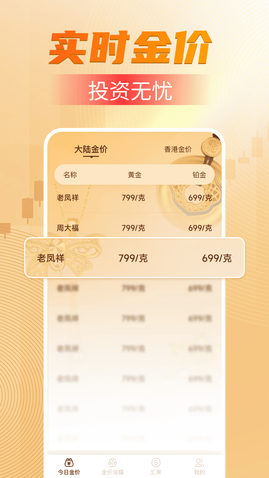 今日金价查询 截图 2