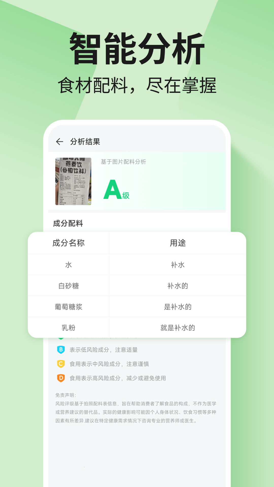 成分配料表查询 截图 2