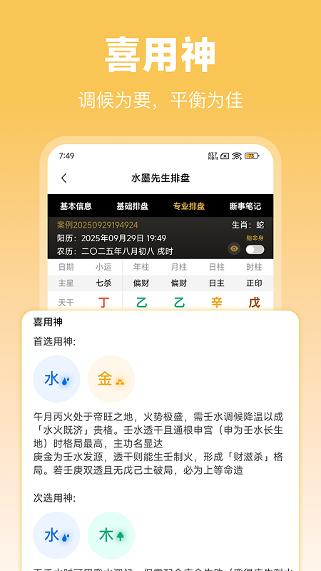 水墨先生八字排盘 截图 3