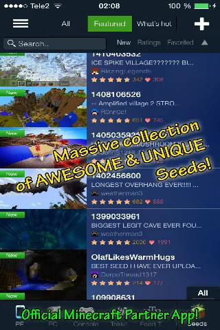 Minecraft Seeds Lite截图
