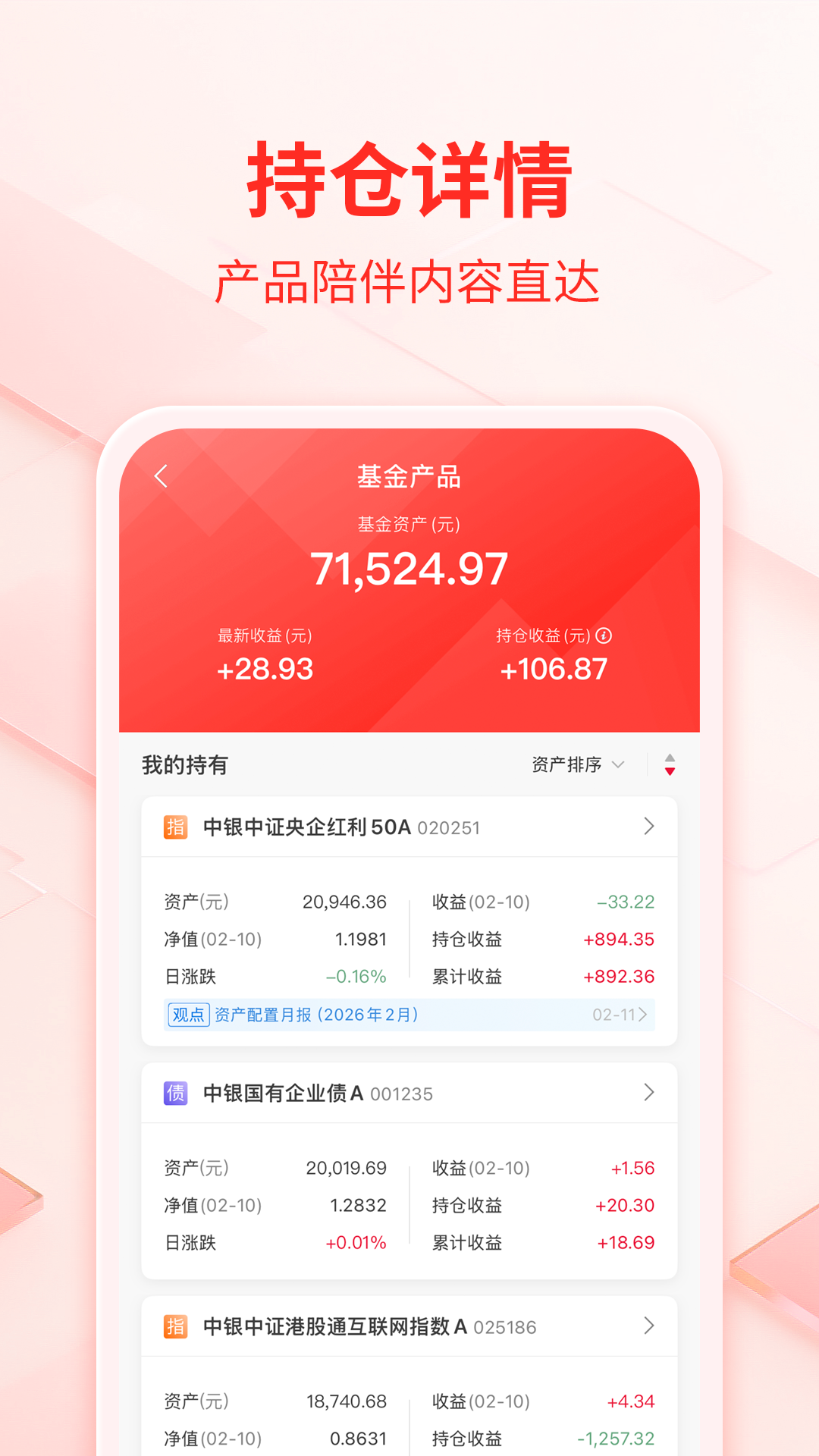 精彩截图-中银基金2026官方新版