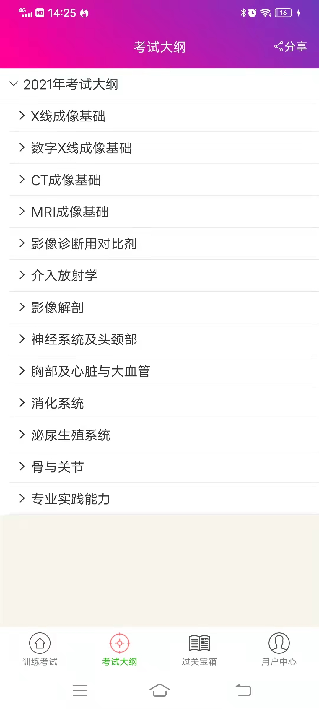 放射医学主治医师总题库安卓版高清截图
