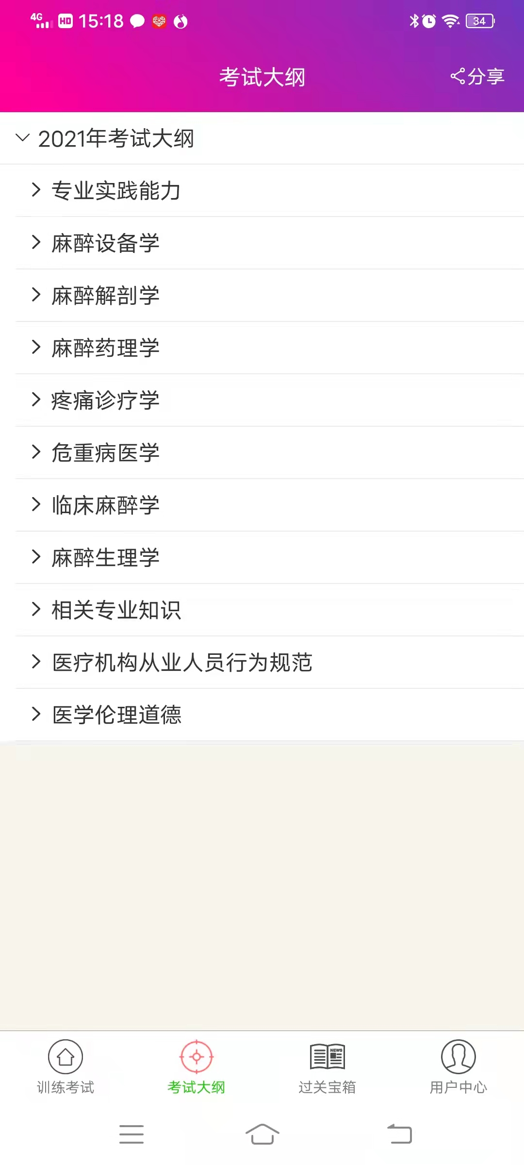 麻醉学主治医师总题库安卓版高清截图