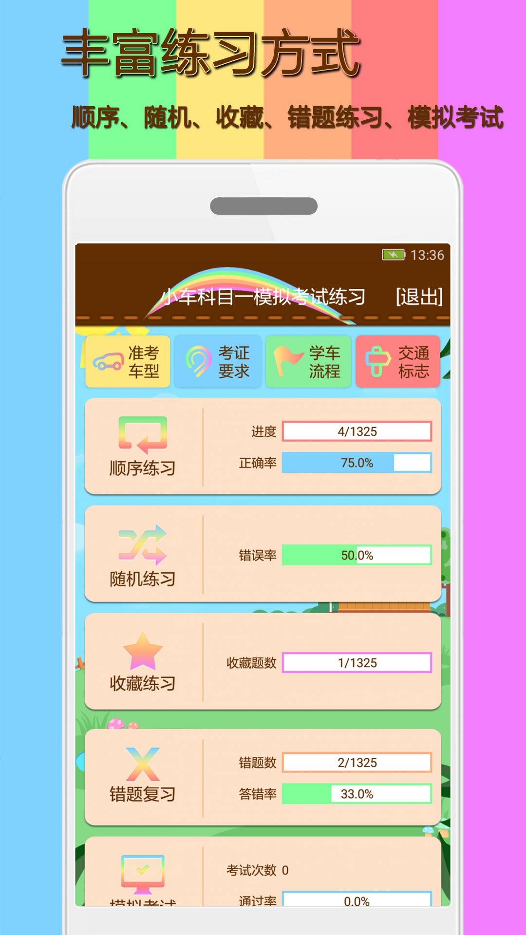 精彩截图-科目一模拟考试练习2025官方新版