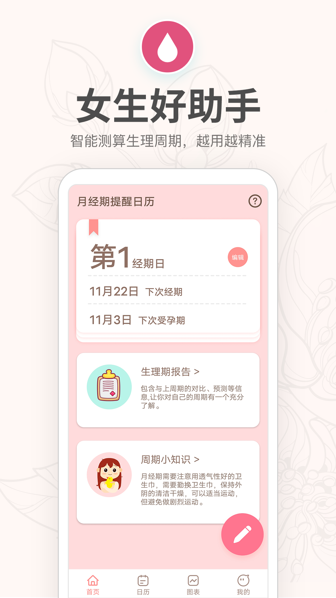 精彩截图-月经期提醒日历2026官方新版