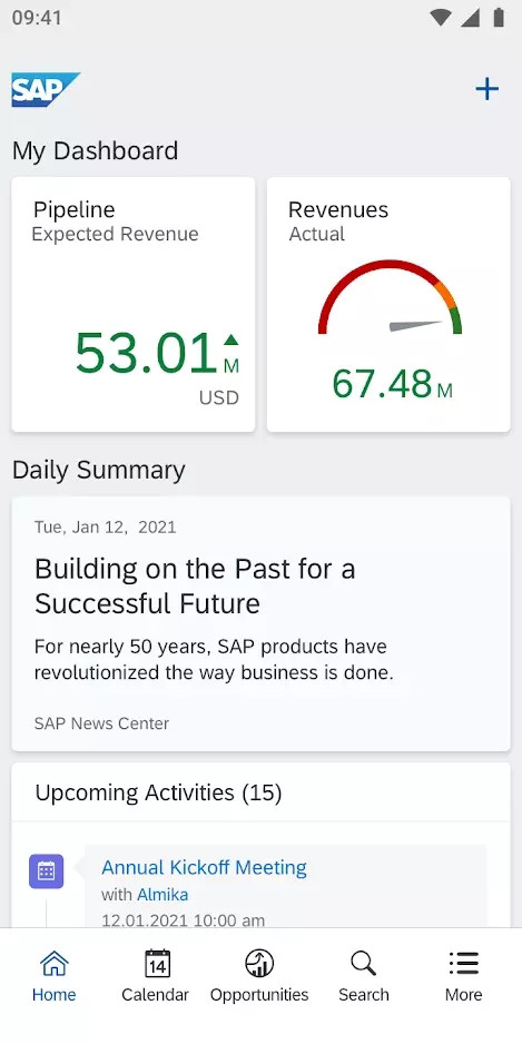 精彩截图-SAP Cloud for Customer2026官方新版