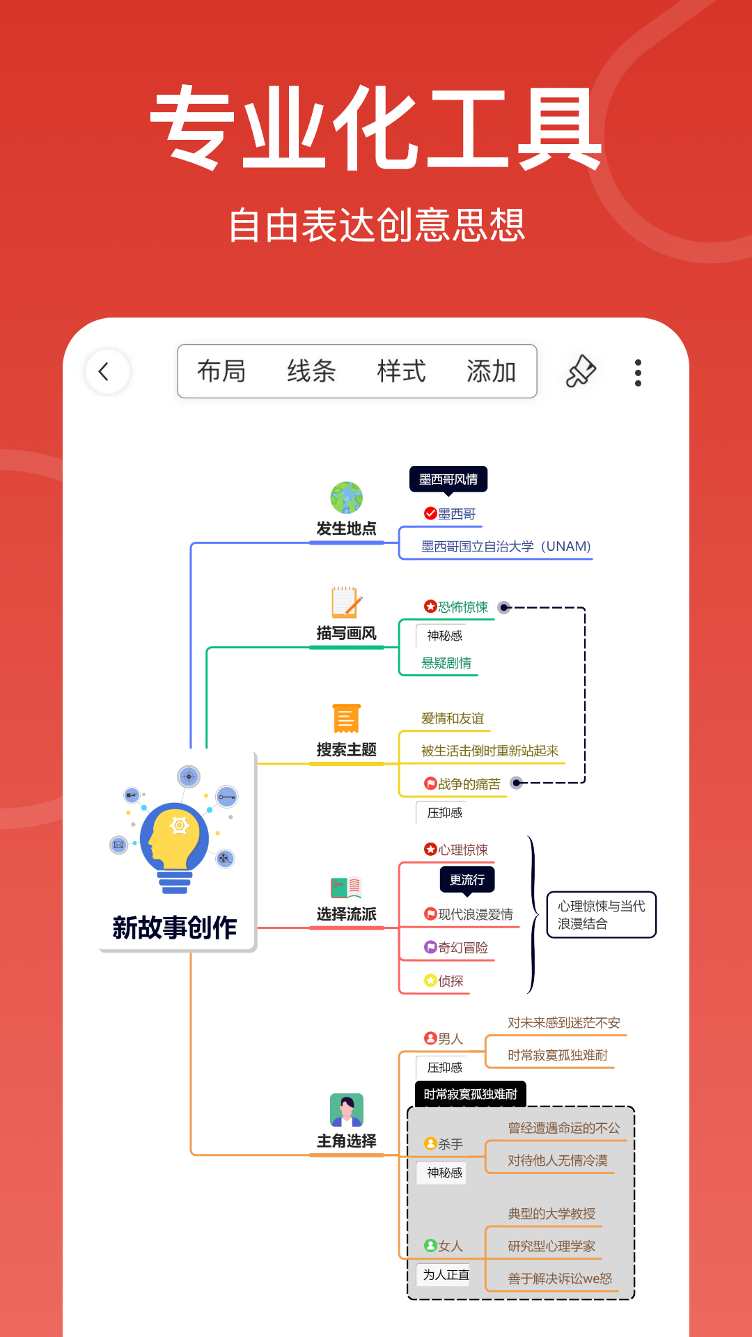 寻简思维导图截图