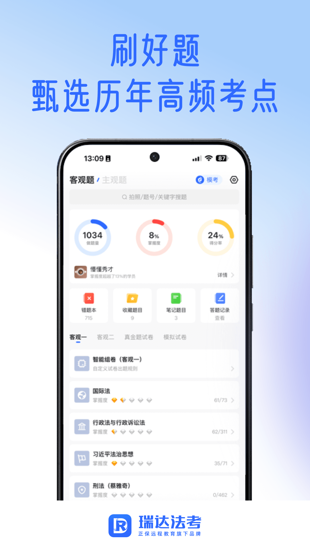 精彩截图-瑞达法考2026官方新版