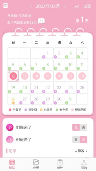 精彩截图-女生例假记录2024官方新版