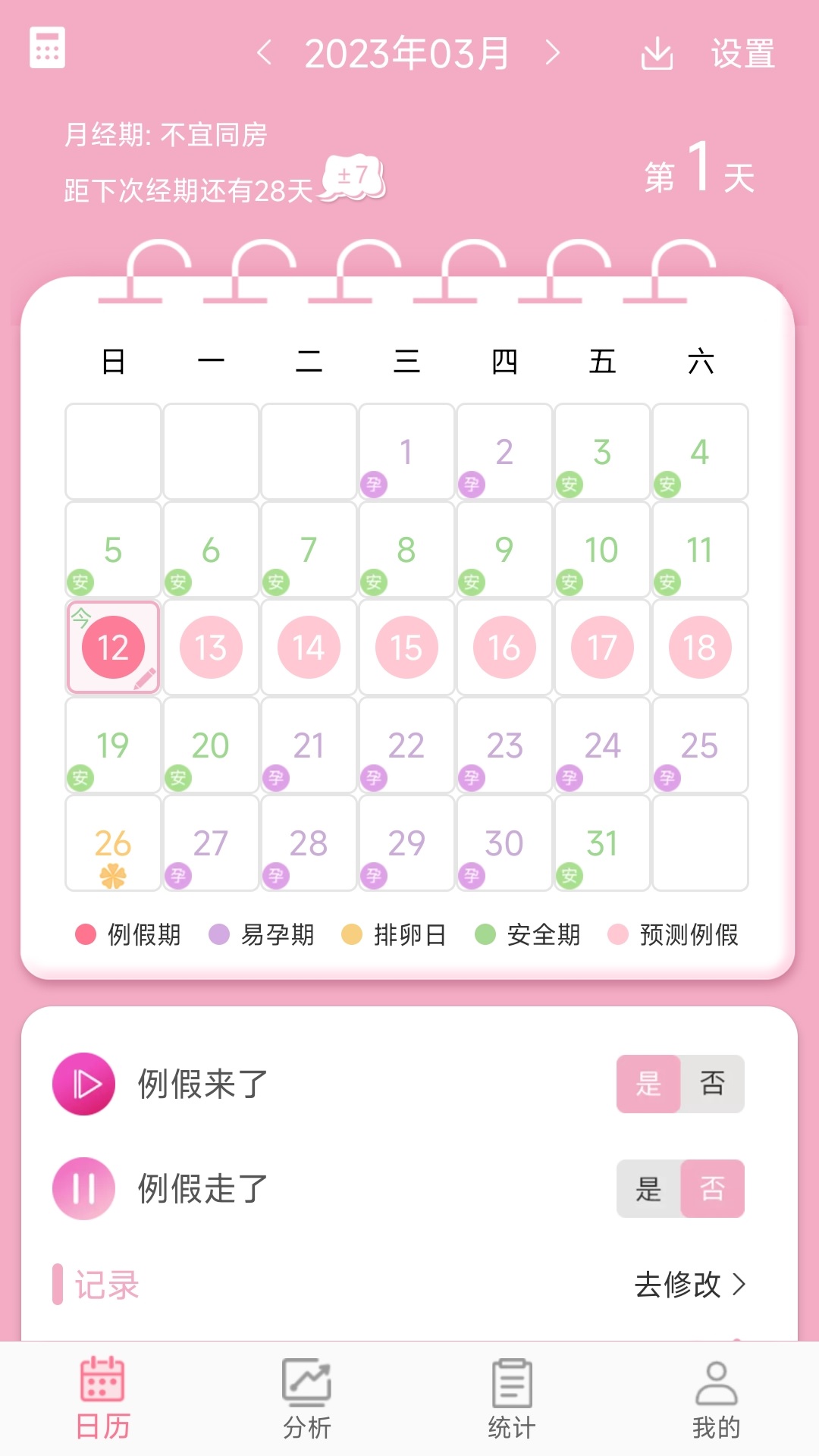精彩截图-女生例假记录2026官方新版