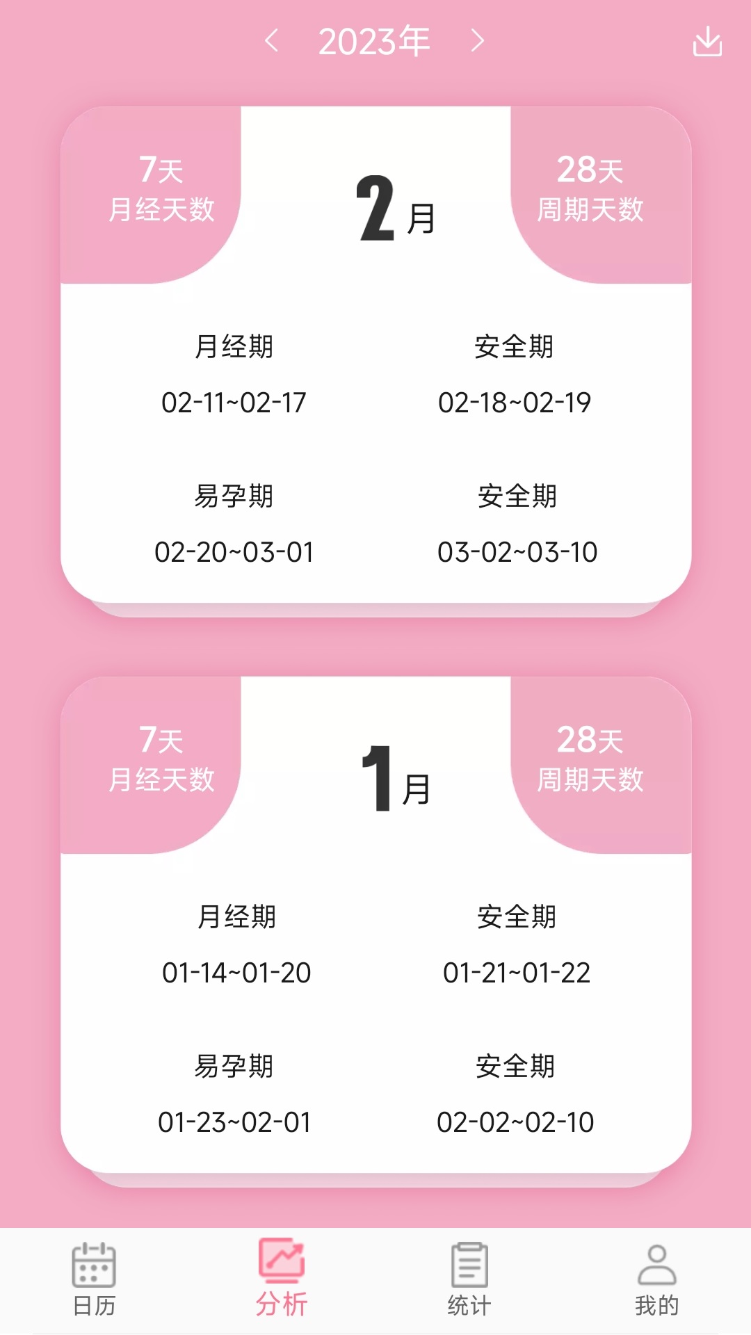 精彩截图-女生例假记录2026官方新版
