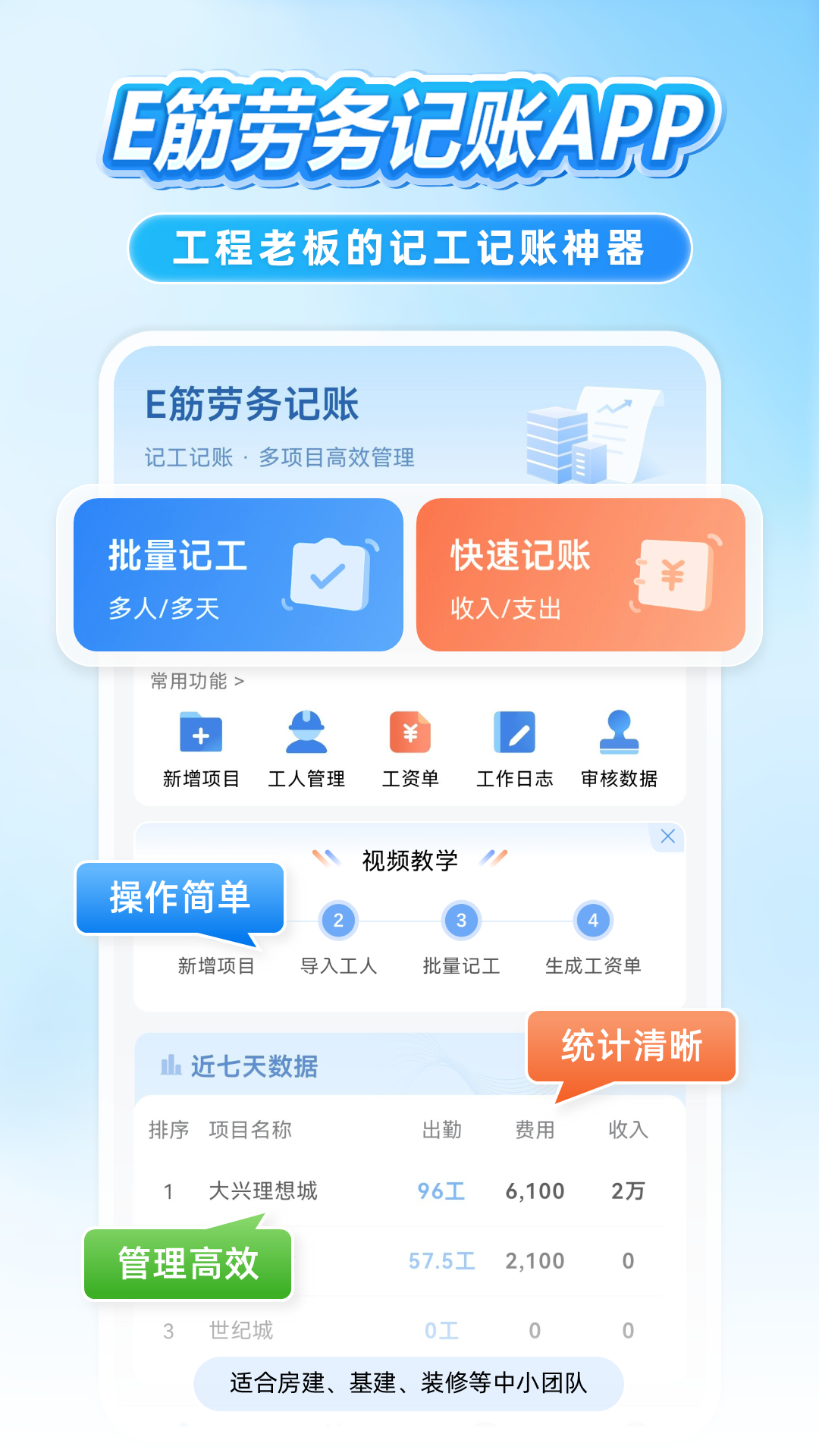 精彩截图-E筋劳务记账2026官方新版