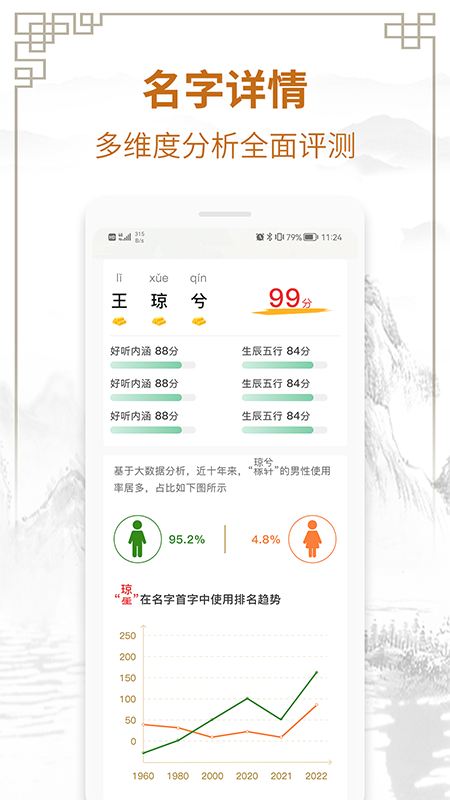 精彩截图-周易测名字打分2026官方新版