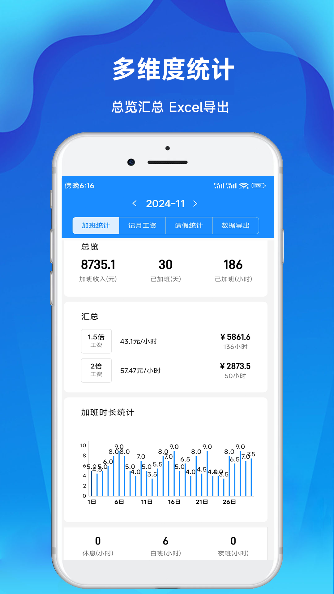 精彩截图-记工时记加班2025官方新版
