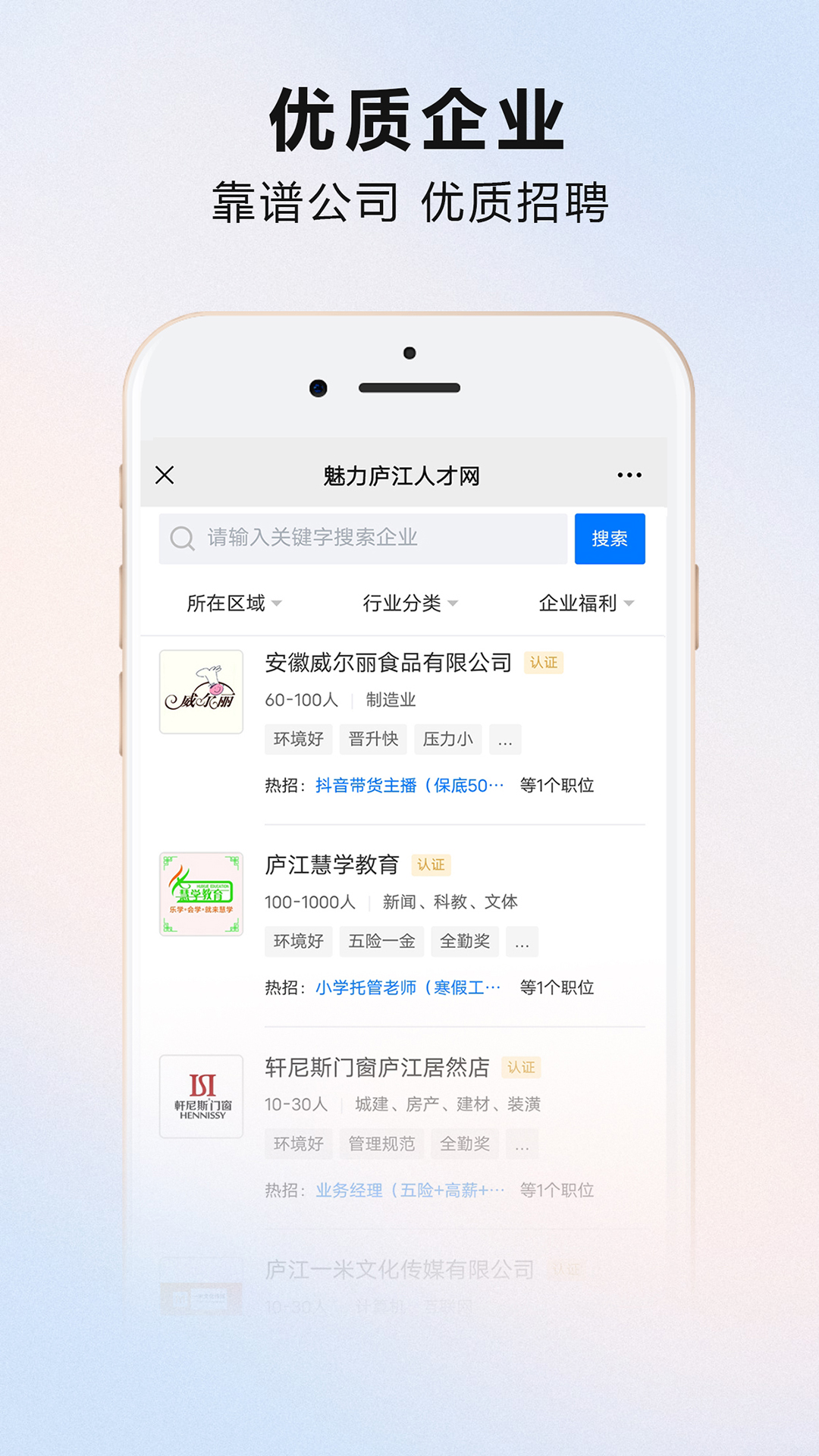 魅力庐江人才网 截图 3