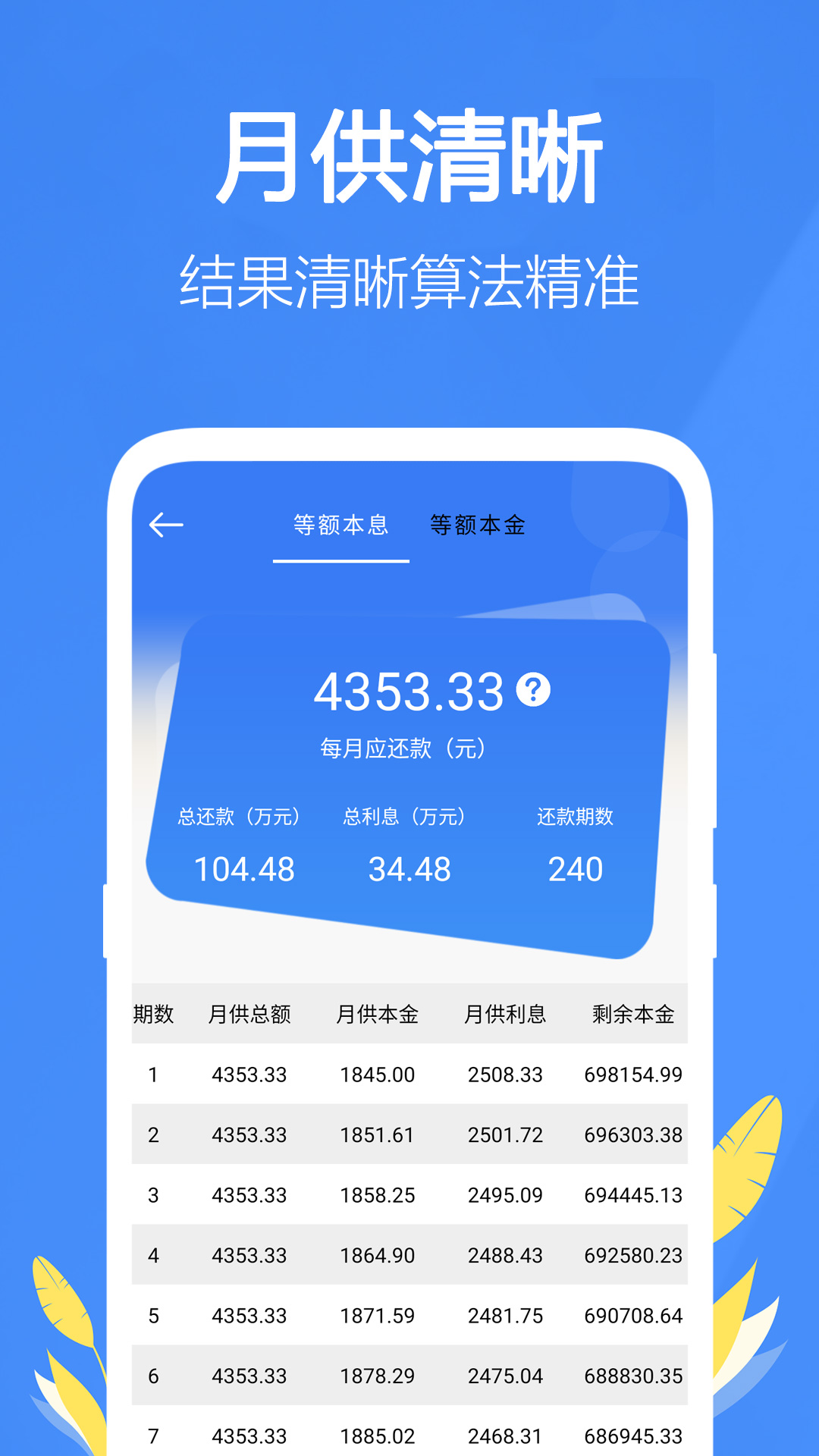 精彩截图-银行贷款计算器2025官方新版