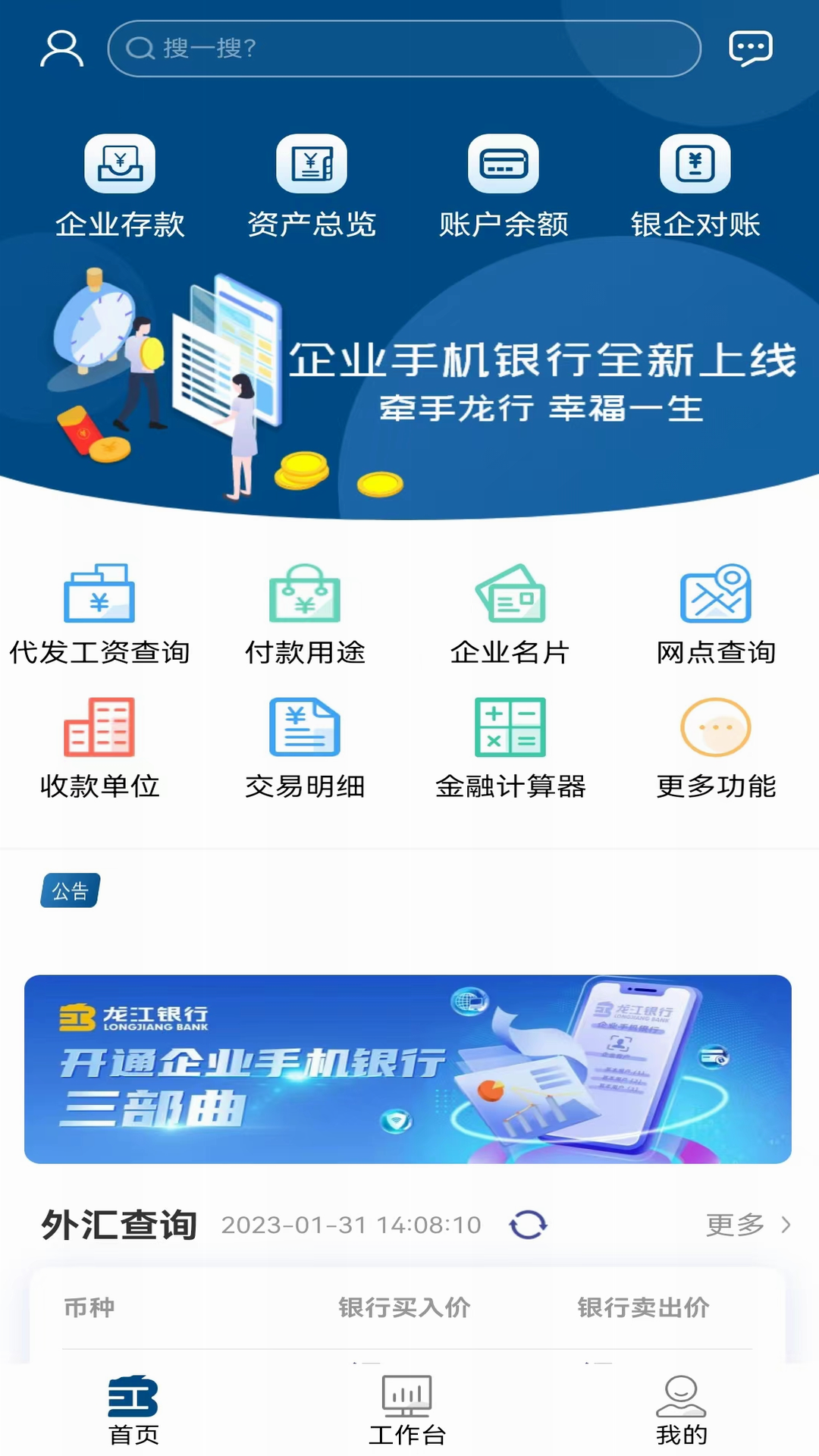 龙江银行企业手机银行安卓版高清截图
