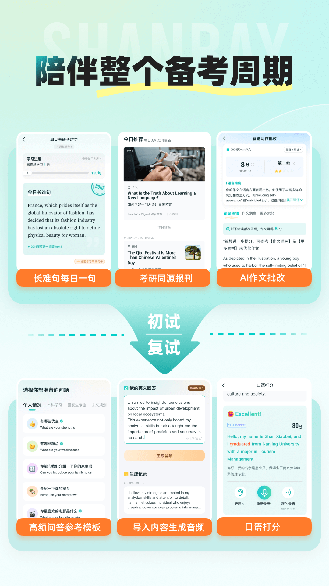 精彩截图-扇贝考研2026官方新版