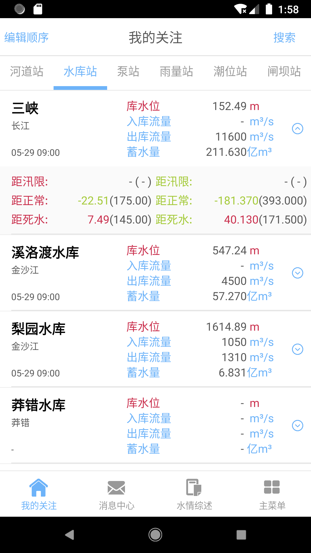精彩截图-长江水情专业版2026官方新版