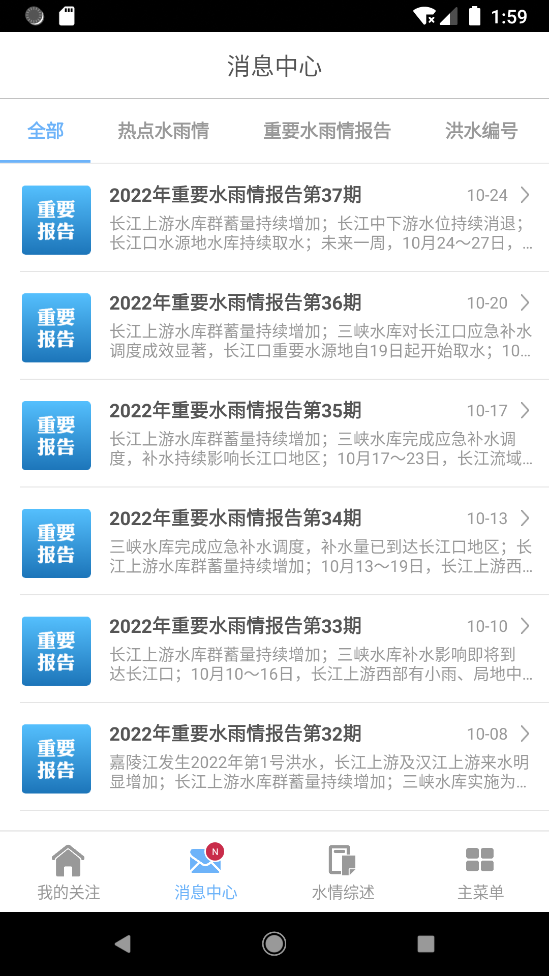精彩截图-长江水情专业版2026官方新版