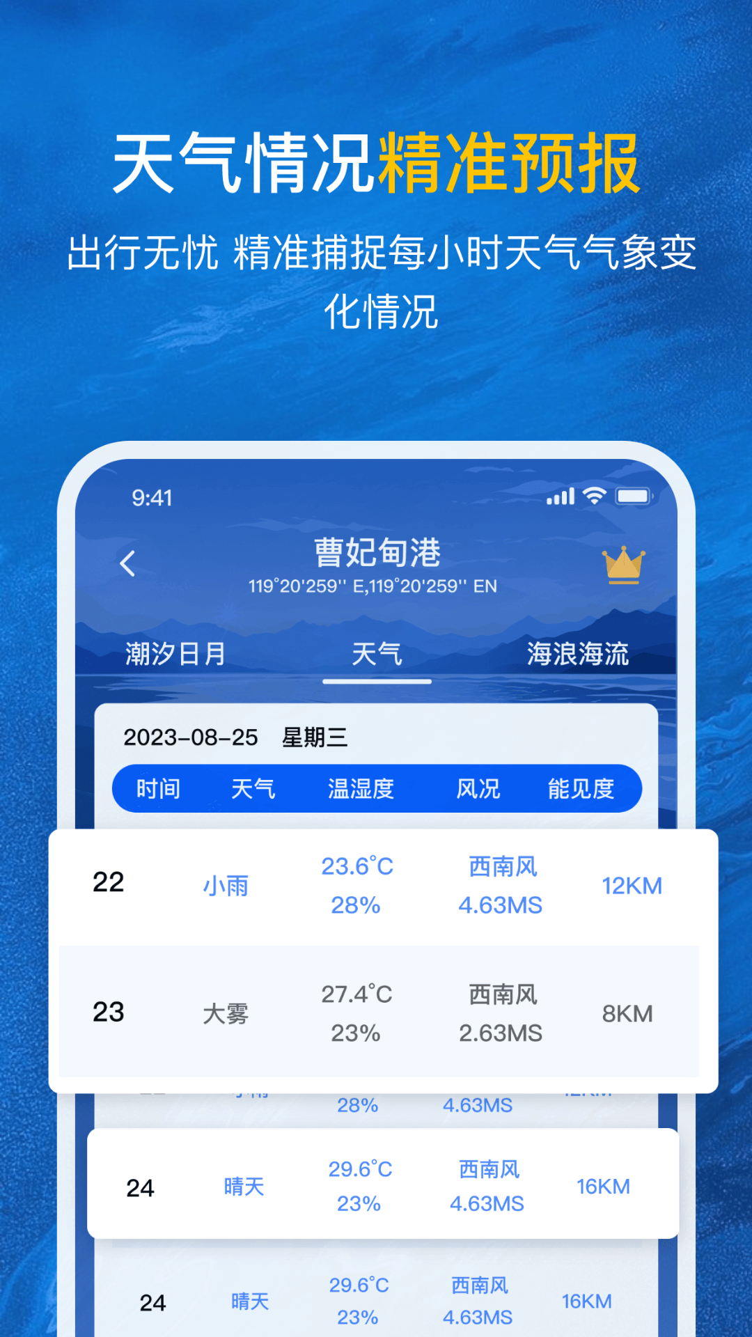 精彩截图-潮汐时间表2025官方新版