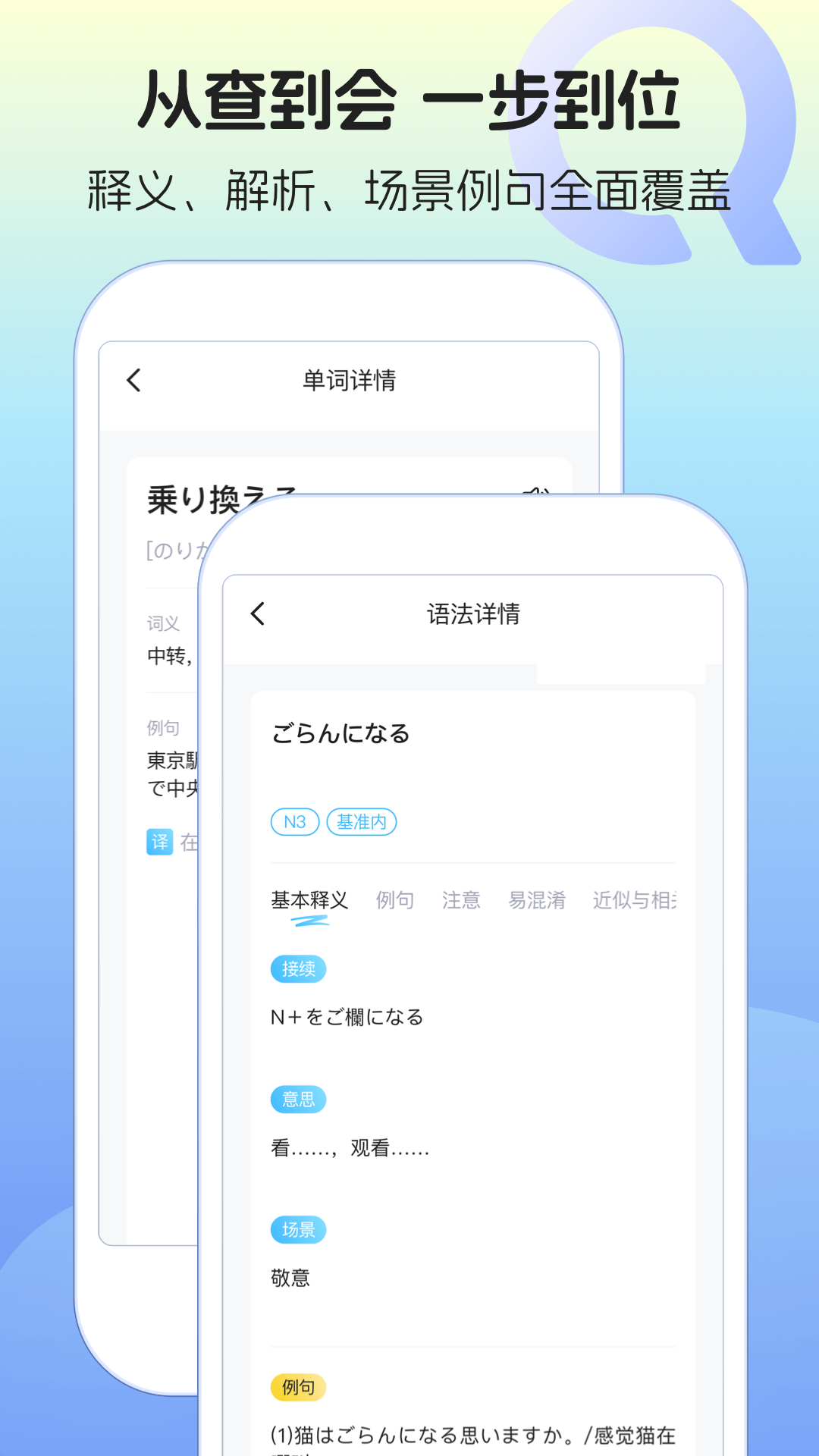 日语单词语法学习安卓版高清截图