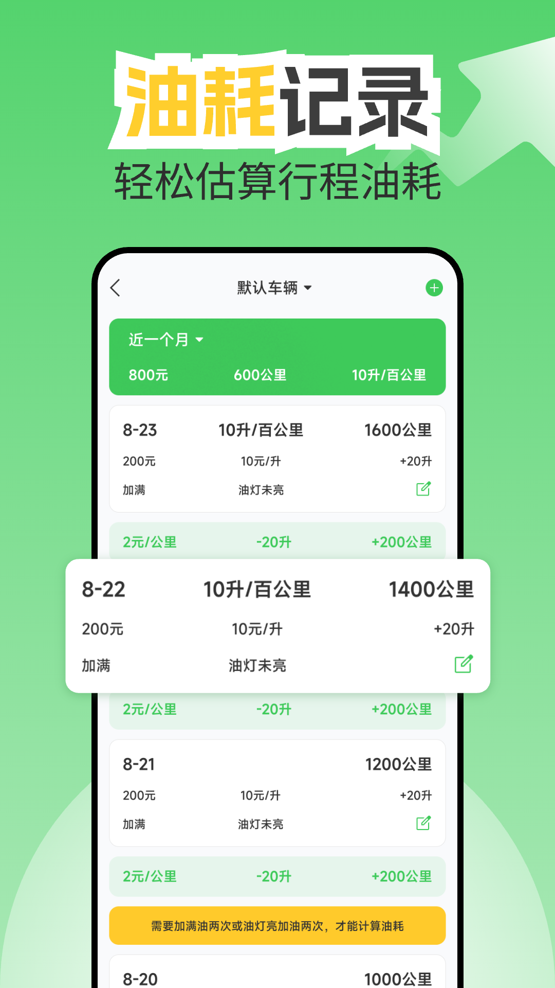 精彩截图-油耗记录助手2025官方新版