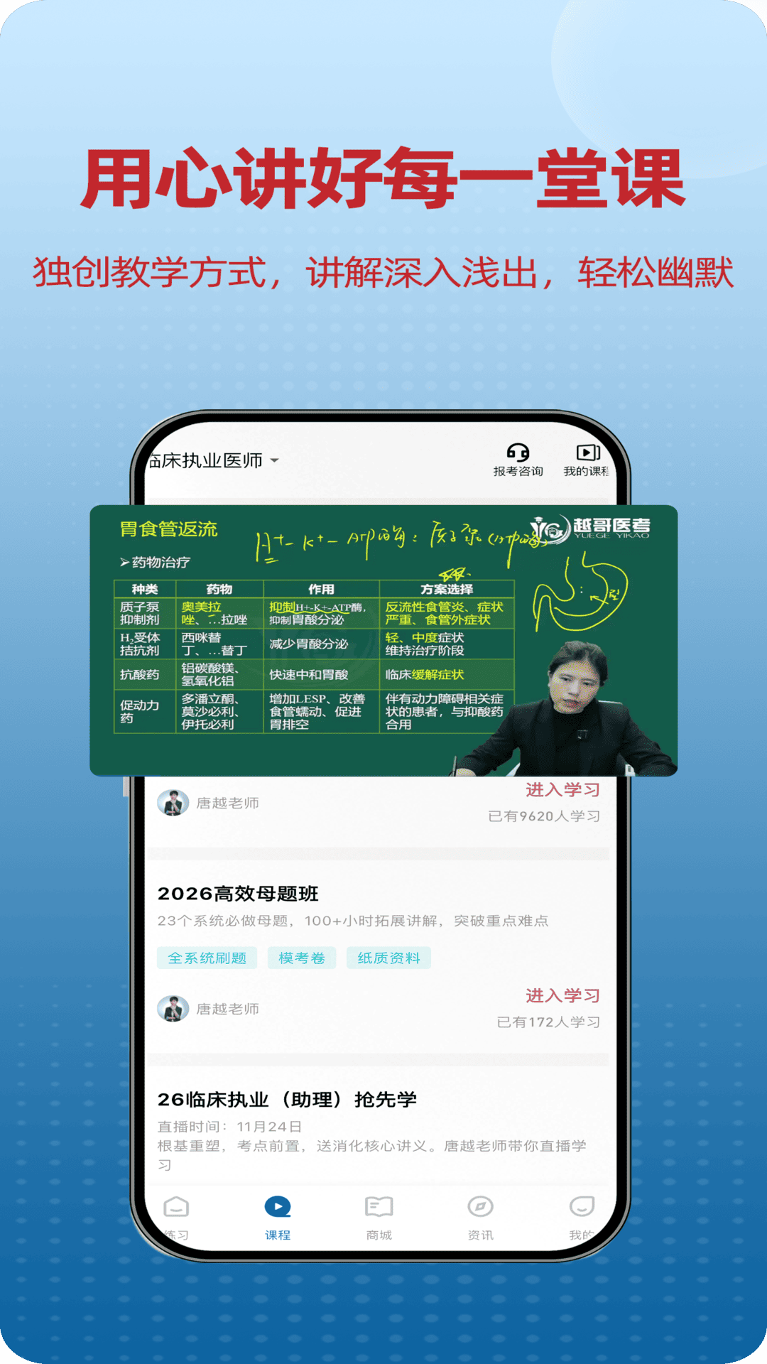 精彩截图-越哥医考2026官方新版