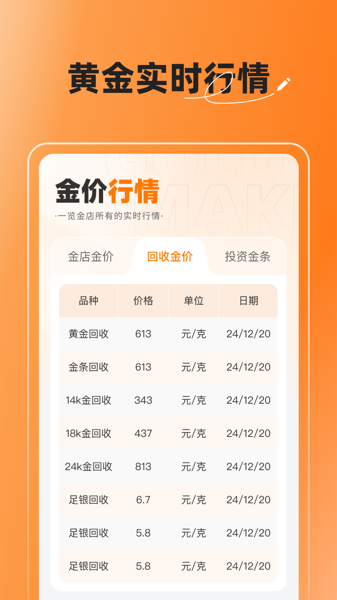 精彩截图-金价快查2025官方新版