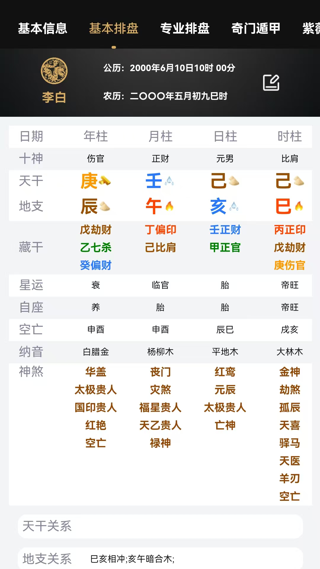 精彩截图-混沌排盘2026官方新版